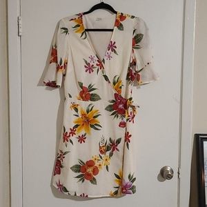 NWT Old Navy tropical print wrap dress